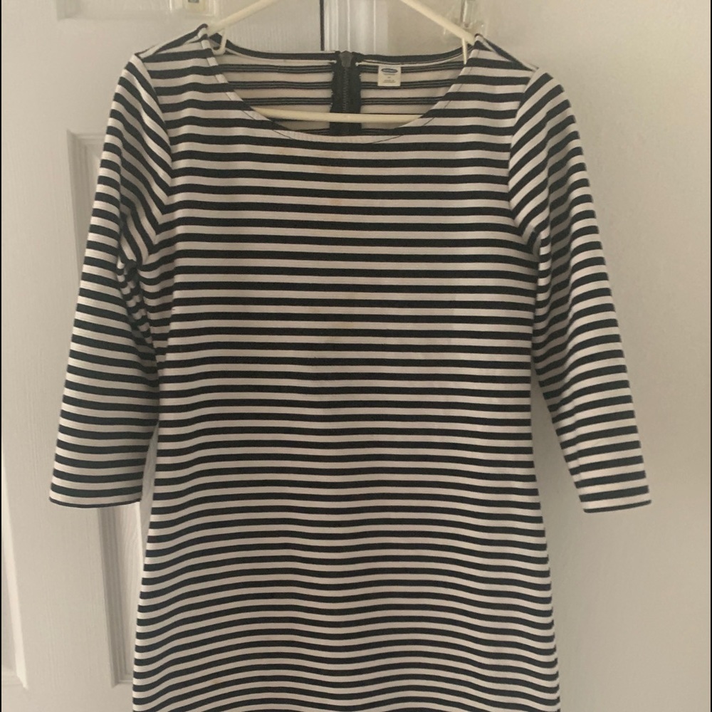 Black and white dress.
